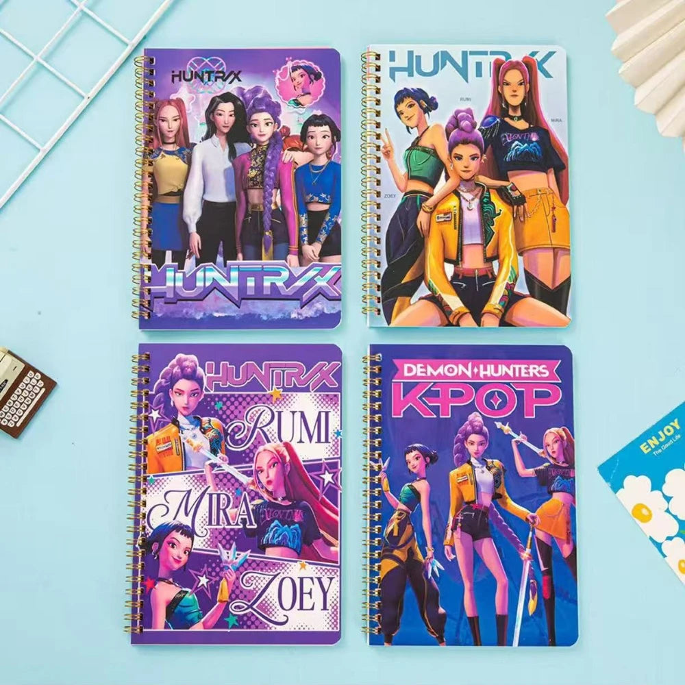 New Anime K-pops Demons Hunters Rumi Mira Zoey Portable Notebook