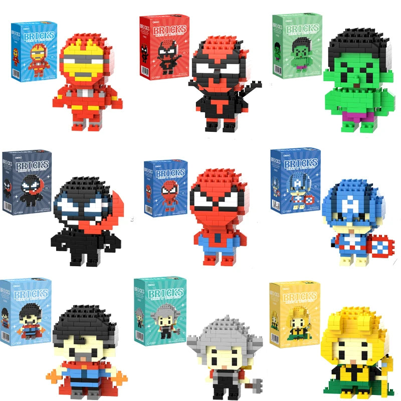 Disney Marval Legends lega Deadpool Spider Man Building Blocks Iron Man Cartoon Character building block Toys For Children Gifts