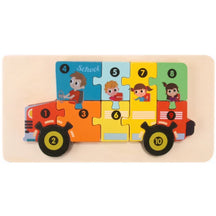Early education puzzle for young children and babies, standing volume wooden puzzle, grab board toy