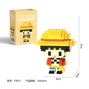 One Piaca Building Blocks Luffy Zoro Building Blocks Anime Action Figures Nami Usopp Toy Kids Toys For Children Birthday Gifts