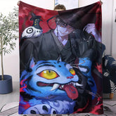 Kpop Demon Hunters Bedding Flannel Blanket – Anime Fan Gift, Soft for Home & Travel