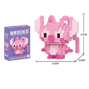 Disney LiLo Stitch Toys Building Blocks Pokeman Pikechu lega Anime Cartoon Character Model Building Blocks Toy for children Gift