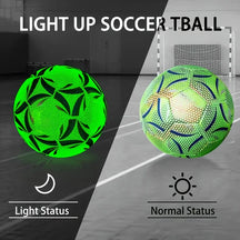 Football - Durable, Machine-Sewn & Glow-in-the-Dark Design for All-Weather Play