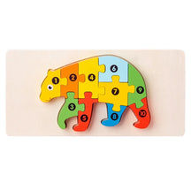 Early education puzzle for young children and babies, standing volume wooden puzzle, grab board toy