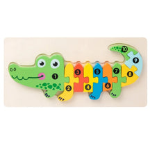 Early education puzzle for young children and babies, standing volume wooden puzzle, grab board toy