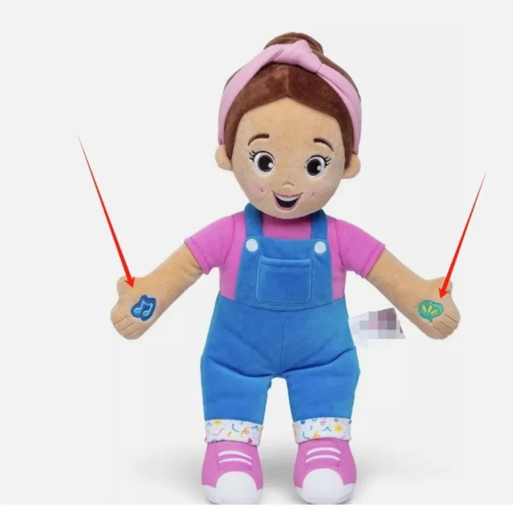 Ms Rachel Speak&Sing Doll Soft Stuffed Music Toy Cute Interactive Toy Cartoon Style Rag Doll Boys Girls Birthday Gift