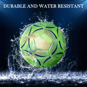Football - Durable, Machine-Sewn & Glow-in-the-Dark Design for All-Weather Play