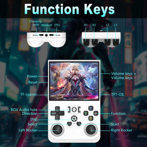 AISLPC R36PRO Retro Handheld: 3.5" IPS, 64/128GB/30000+ Classics Game Linux OS Crisp HD Visuals Expandable 256GB TF Card Support