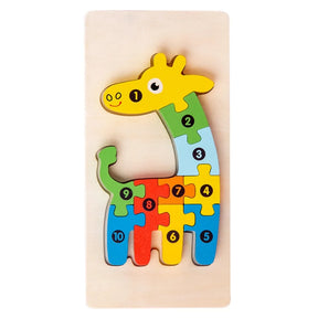 Early education puzzle for young children and babies, standing volume wooden puzzle, grab board toy