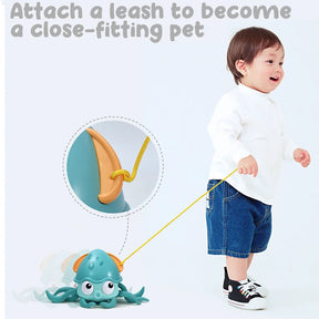 Children's clockwork crab octopus toys can be dragged and swimn