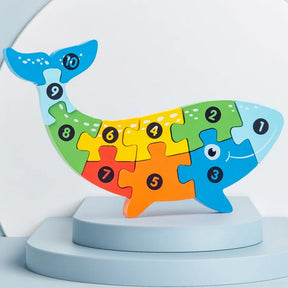 Early education puzzle for young children and babies, standing volume wooden puzzle, grab board toy