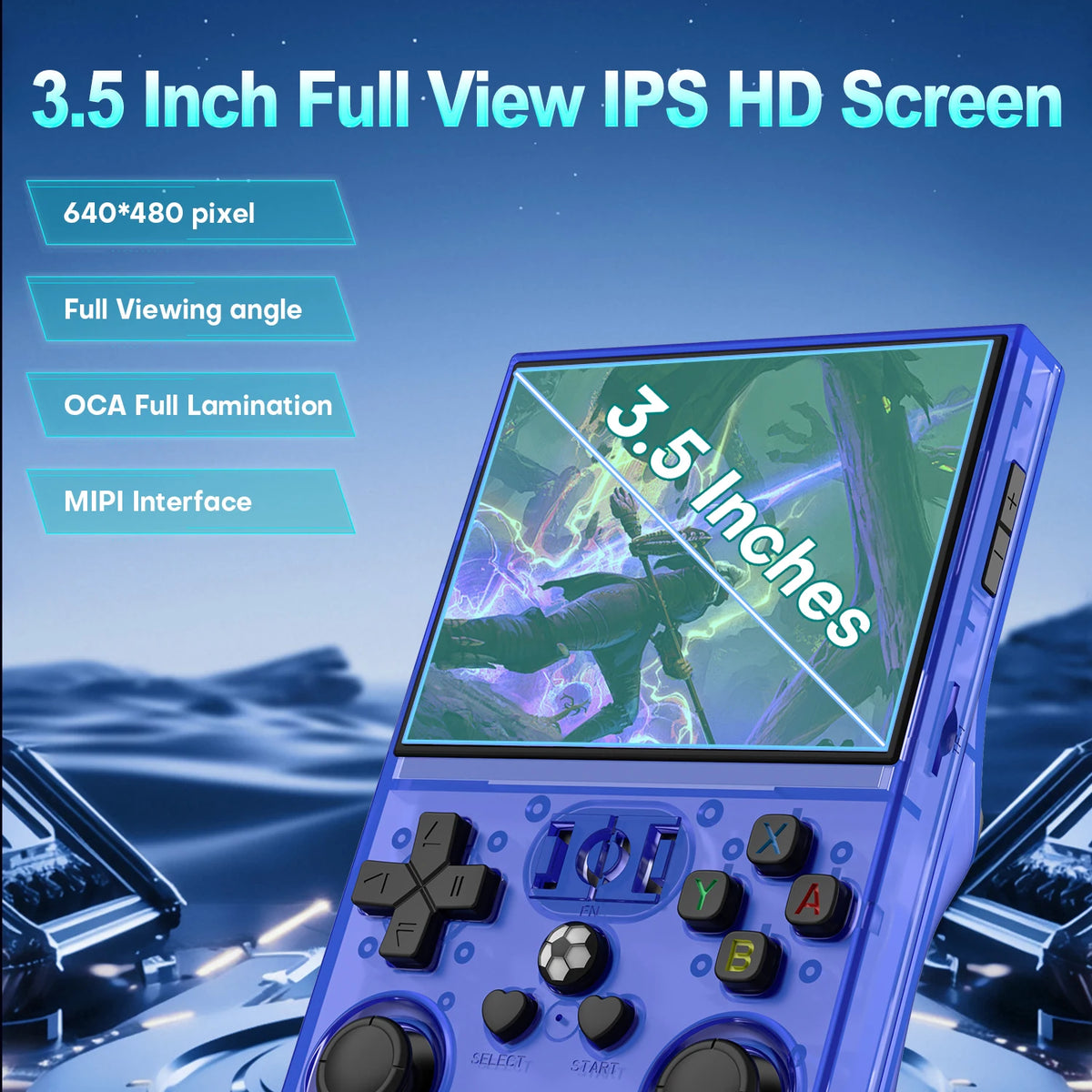 AISLPC R36PRO Retro Handheld: 3.5" IPS, 64/128GB/30000+ Classics Game Linux OS Crisp HD Visuals Expandable 256GB TF Card Support